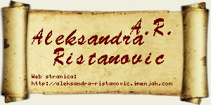 Aleksandra Ristanović vizit kartica